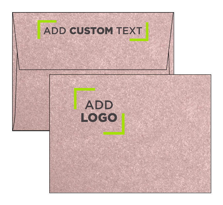 Misty Rose Pink Metallic 84lb A6 Invitation Envelopes (4 3/4 x 6 1/2) with Peel & Seal