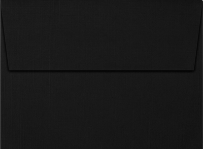 Black Linen 32lb A6 Invitation Envelopes (4 3/4 x 6 1/2) with Peel & Seal