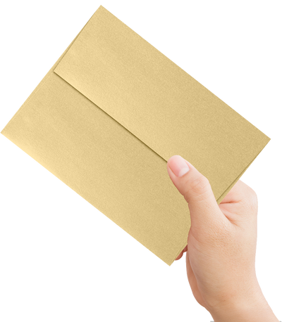 Light Gold Blonde Metallic 32lb A6 Invitation Envelopes (4 3/4 x 6 1/2) with Peel & Seal