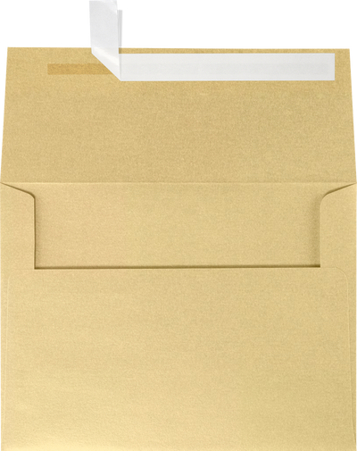 Light Gold Blonde Metallic 32lb A6 Invitation Envelopes (4 3/4 x 6 1/2) with Peel & Seal