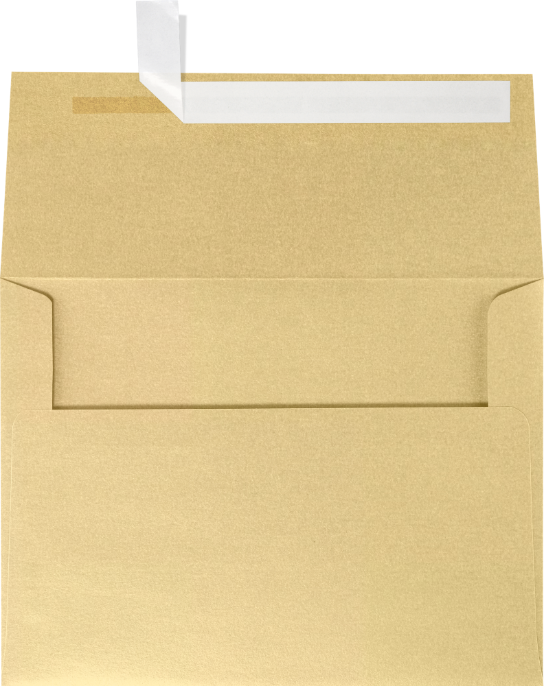 Light Gold Blonde Metallic 32lb A6 Invitation Envelopes (4 3/4 x 6 1/2) with Peel & Seal