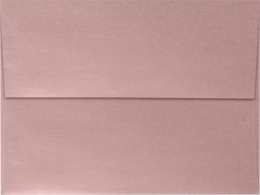 Misty Rose Pink Metallic 84lb A6 Invitation Envelopes (4 3/4 x 6 1/2) with Peel & Seal