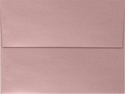 Misty Rose Pink Metallic 84lb A6 Invitation Envelopes (4 3/4 x 6 1/2) with Peel & Seal