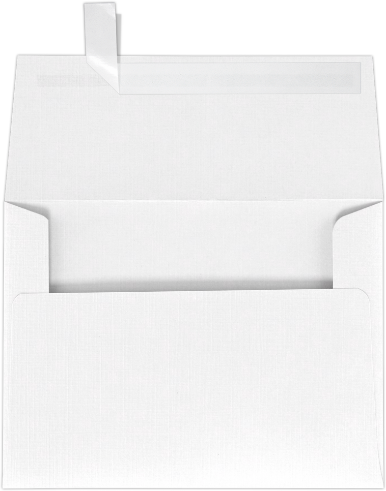 White Linen 32lb A6 Invitation Envelopes (4 3/4 x 6 1/2) with Peel & Seal