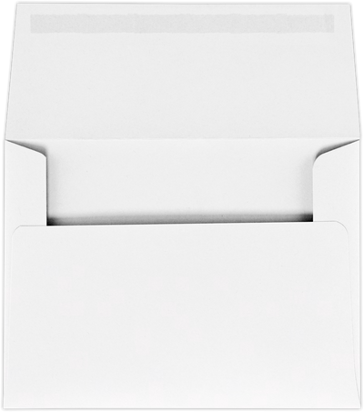 White Recycled 32lb A6 Invitation Envelopes (4 3/4 x 6 1/2) with Peel & Seal