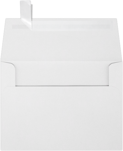 White 24lb A6 Invitation Envelopes (4 3/4 x 6 1/2) with Peel & Seal