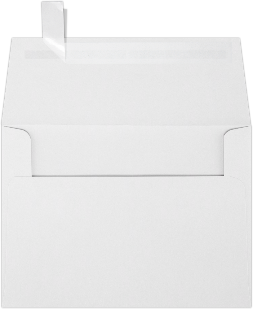 White 24lb A6 Invitation Envelopes (4 3/4 x 6 1/2) with Peel & Seal