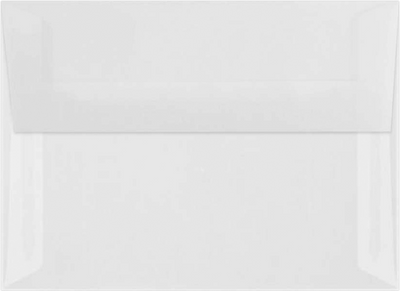 Clear Translucent 30lb A7 Invitation Envelopes (5 1/4 x 7 1/4) with Peel & Seal