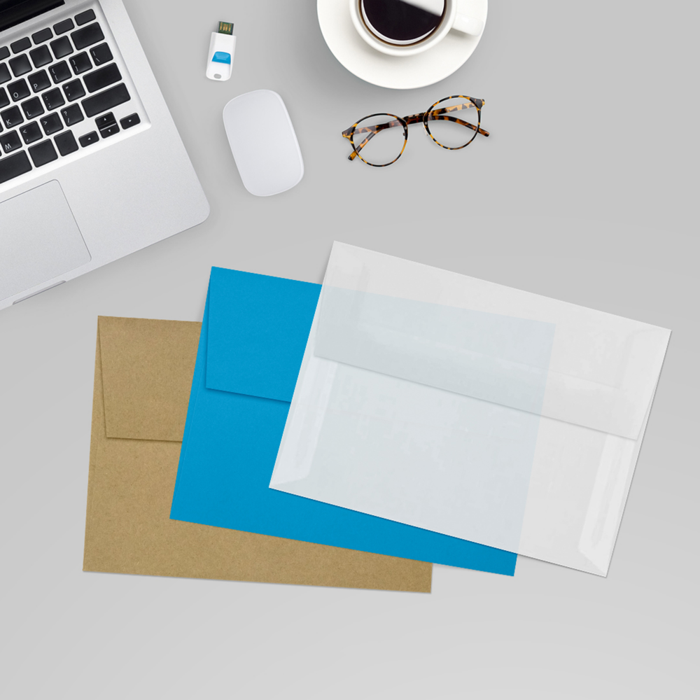 Clear Translucent 30lb A7 Invitation Envelopes (5 1/4 x 7 1/4) with Peel & Seal