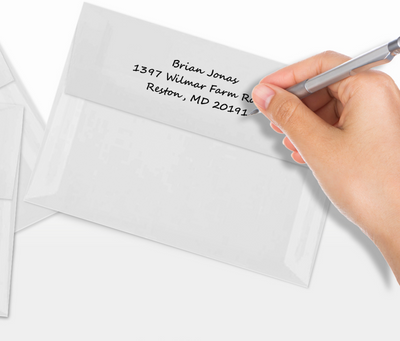 Clear Translucent 30lb A7 Invitation Envelopes (5 1/4 x 7 1/4) with Peel & Seal