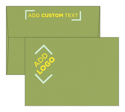 Dark Green Olive 28lb A7 Invitation Envelopes (5 1/4 x 7 1/4) with Peel & Seal