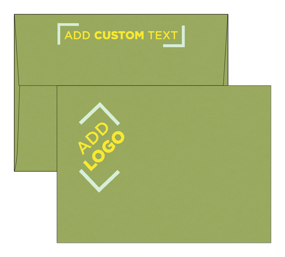 Dark Green Olive 28lb A7 Invitation Envelopes (5 1/4 x 7 1/4) with Peel & Seal