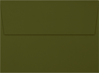 Dark Green Olive 28lb A7 Invitation Envelopes (5 1/4 x 7 1/4) with Peel & Seal