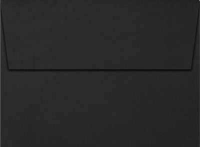 Black Linen 32lb A7 Invitation Envelopes (5 1/4 x 7 1/4) with Peel & Seal