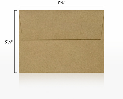 Grocery Bag 28lb A7 Invitation Envelopes (5 1/4 x 7 1/4) with Peel & Seal