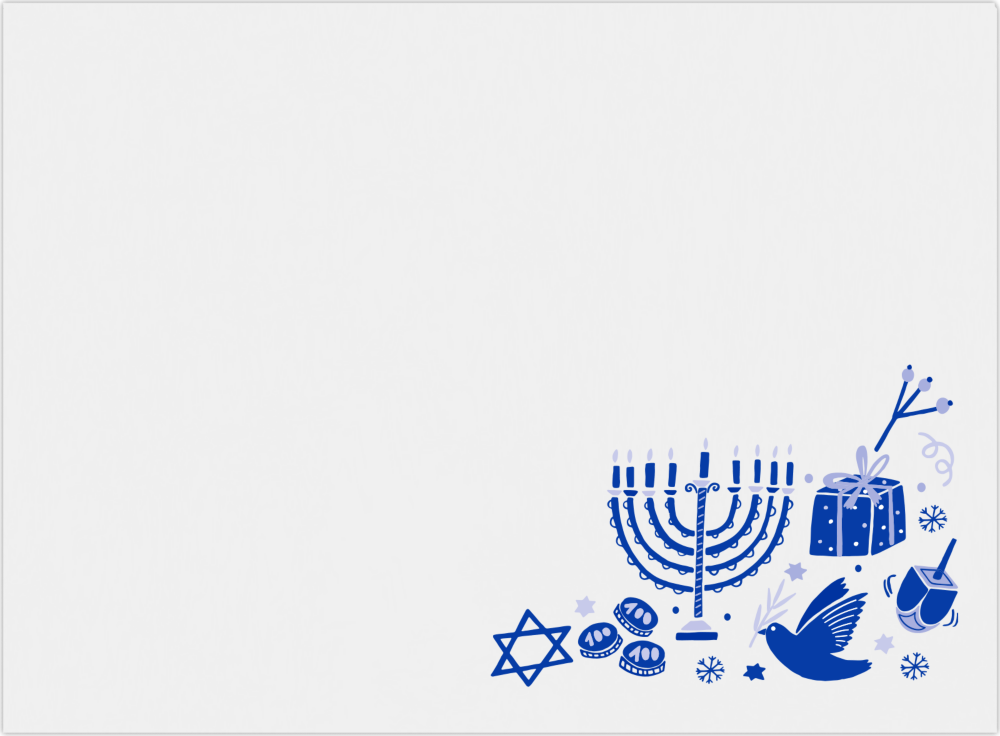 Hanukkah 32lb A7 Invitation Envelopes (5 1/4 x 7 1/4) with Peel & Seal