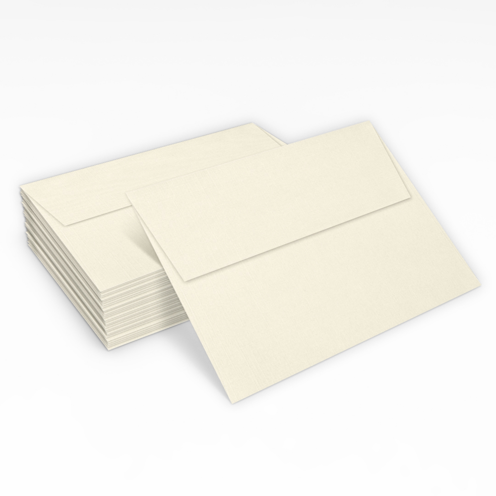 Natural Linen 32lb A7 Invitation Envelopes (5 1/4 x 7 1/4) with Peel & Seal