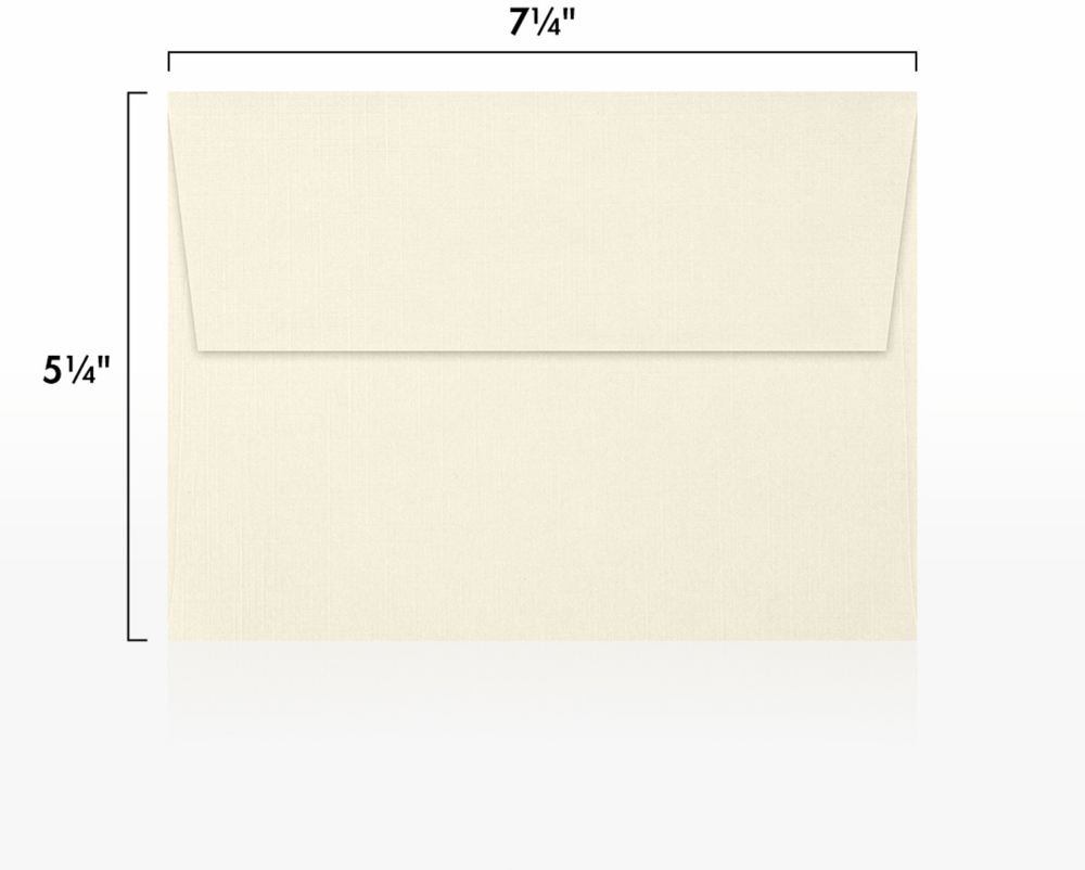 Natural Linen 32lb A7 Invitation Envelopes (5 1/4 x 7 1/4) with Peel & Seal