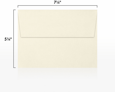 Natural Linen 32lb A7 Invitation Envelopes (5 1/4 x 7 1/4) with Peel & Seal