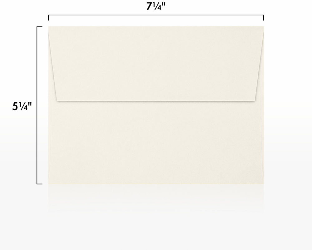Natural Recycled 32lb A7 Invitation Envelopes (5 1/4 x 7 1/4) with Peel & Seal