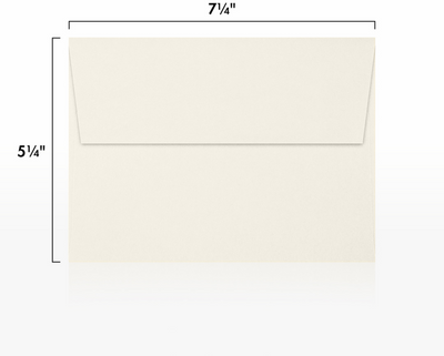 Natural Recycled 32lb A7 Invitation Envelopes (5 1/4 x 7 1/4) with Peel & Seal