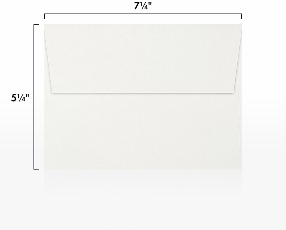 Natural 100% Cotton 32lb A7 Invitation Envelopes (5 1/4 x 7 1/4) with Peel & Seal