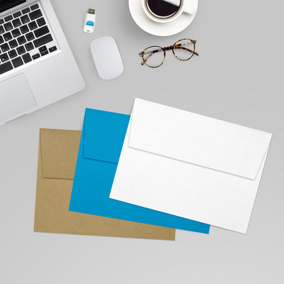 White Linen 32lb A7 Invitation Envelopes (5 1/4 x 7 1/4) with Peel & Seal