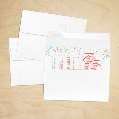 White Linen 32lb A7 Invitation Envelopes (5 1/4 x 7 1/4) with Peel & Seal