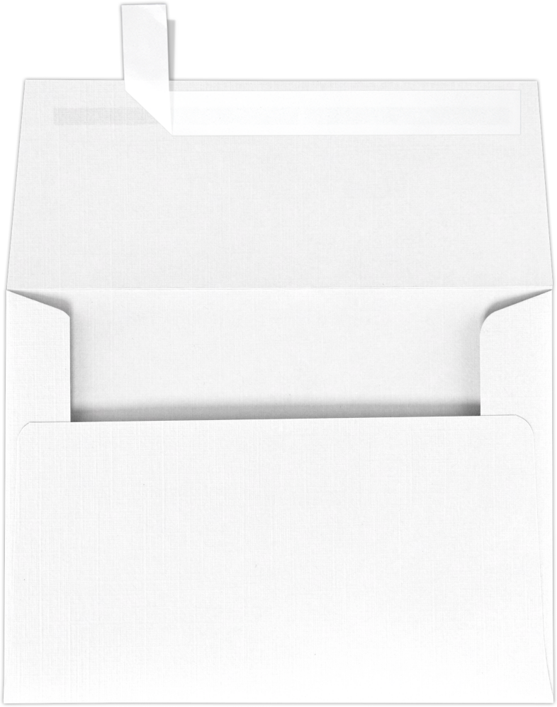 White Linen 32lb A7 Invitation Envelopes (5 1/4 x 7 1/4) with Peel & Seal