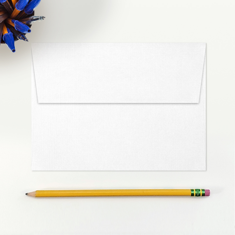 White Linen 32lb A7 Invitation Envelopes (5 1/4 x 7 1/4) with Peel & Seal