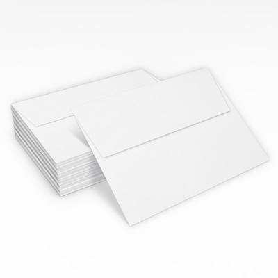 White Recycled 32lb A7 Invitation Envelopes (5 1/4 x 7 1/4) with Peel & Seal