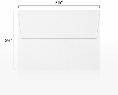 White Recycled 32lb A7 Invitation Envelopes (5 1/4 x 7 1/4) with Peel & Seal