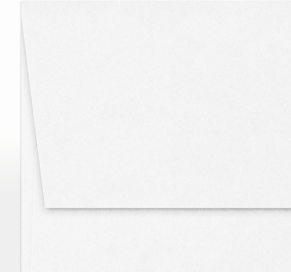 White Recycled 32lb A7 Invitation Envelopes (5 1/4 x 7 1/4) with Peel & Seal