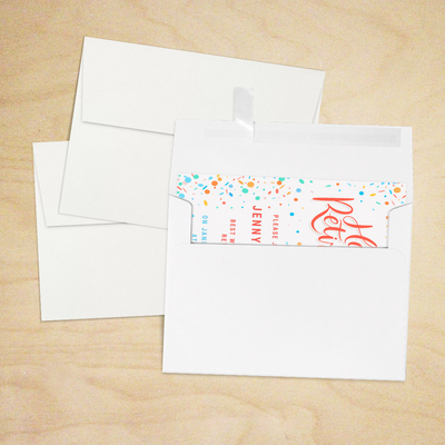 White 24lb A7 Invitation Envelopes (5 1/4 x 7 1/4) with Peel & Seal
