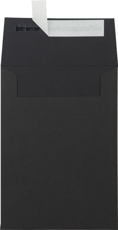 Smooth Midnight Black 32lb A7 Vertical Invitation Envelopes (5 1/4 x 7 1/4) with Peel & Seal