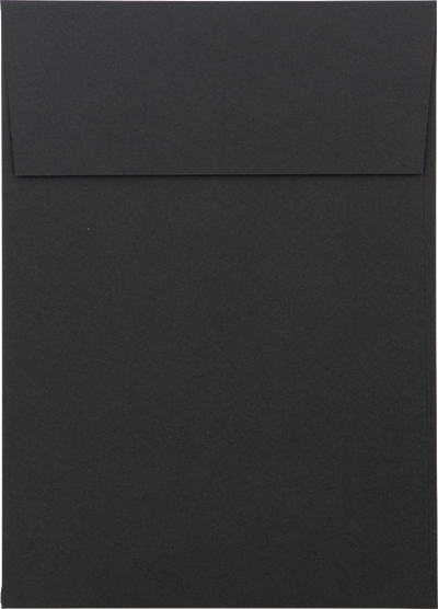 Smooth Midnight Black 32lb A7 Vertical Invitation Envelopes (5 1/4 x 7 1/4) with Peel & Seal