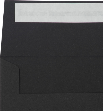 Smooth Midnight Black 32lb A7 Vertical Invitation Envelopes (5 1/4 x 7 1/4) with Peel & Seal