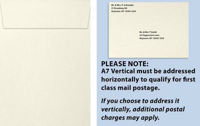 Natural 28lb Cougar A7 Vertical Invitation Premium Envelopes (5 1/4 x 7 1/4) with Peel & Seal