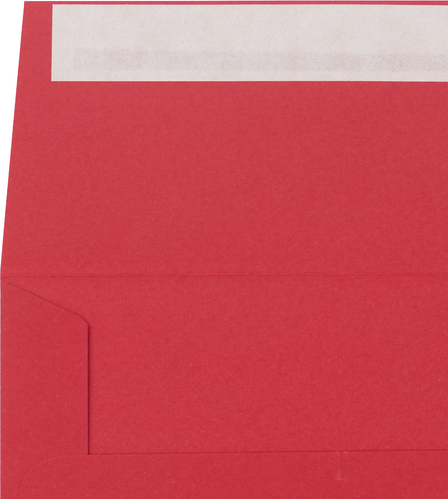 Red 32lb A7 Vertical Invitation Envelopes (5 1/4 x 7 1/4) with Peel & Seal