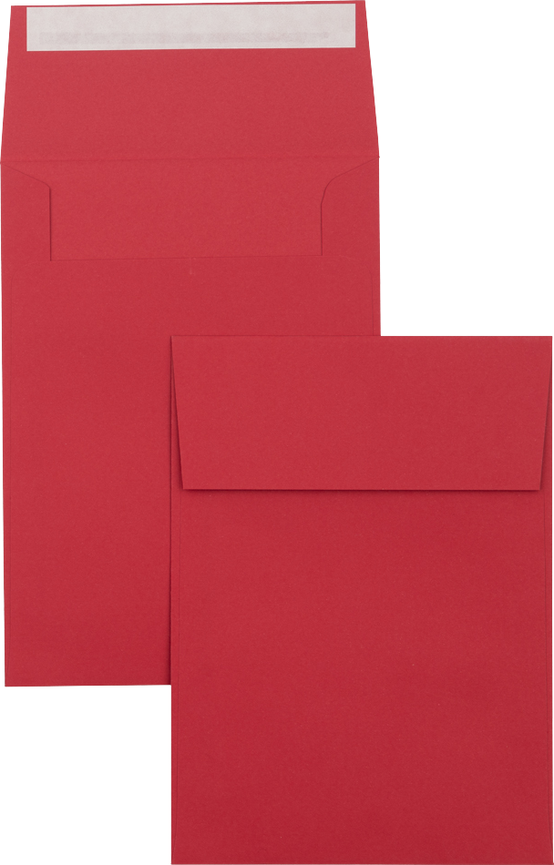 Red 32lb A7 Vertical Invitation Envelopes (5 1/4 x 7 1/4) with Peel & Seal
