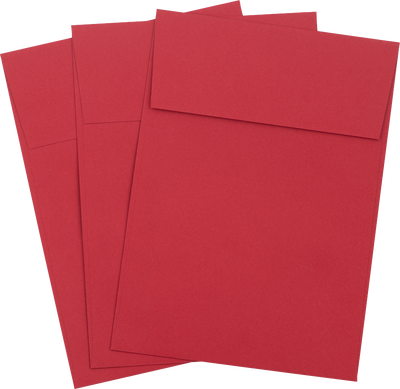 Red 32lb A7 Vertical Invitation Envelopes (5 1/4 x 7 1/4) with Peel & Seal