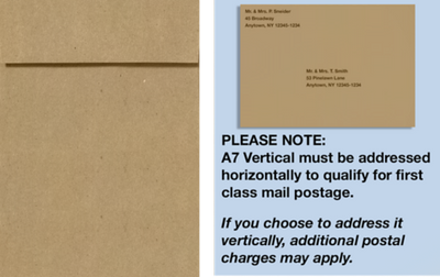 Grocery Bag 28lb A7 Vertical Invitation Envelopes (5 1/4 x 7 1/4) with Peel & Seal
