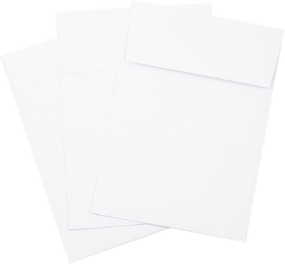 White 28lb A7 Vertical Invitation Envelopes (5 1/4 x 7 1/4) with Peel & Seal