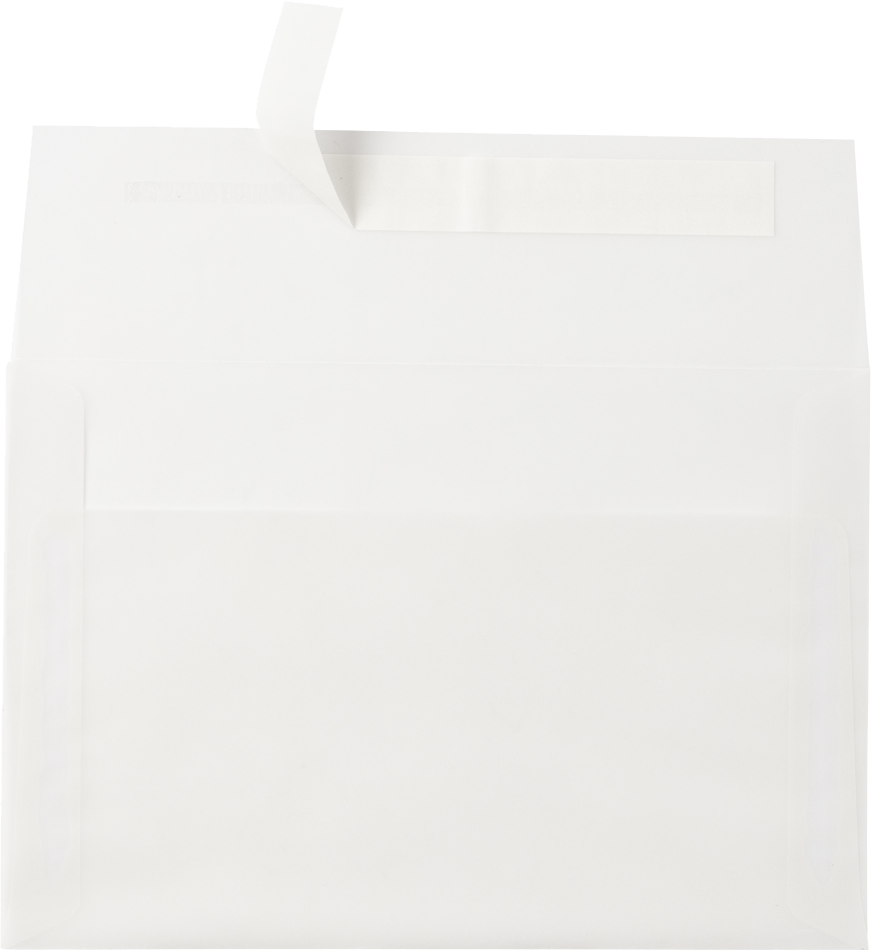 Clear Translucent 30lb A8 Invitation Envelopes (5 1/2 x 8 1/8) with Peel & Seal