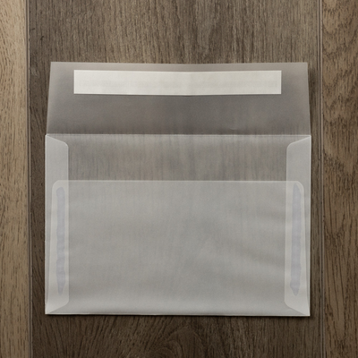 Clear Translucent 30lb A8 Invitation Envelopes (5 1/2 x 8 1/8) with Peel & Seal