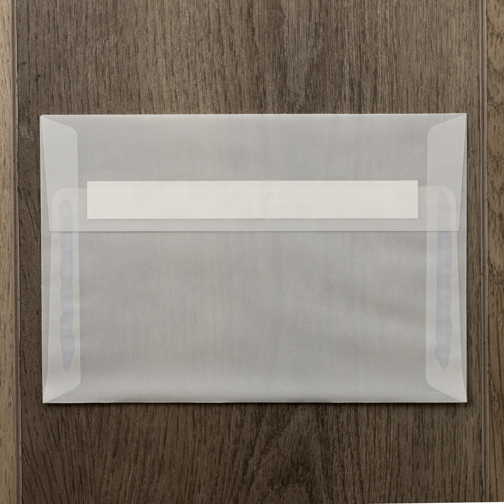Clear Translucent 30lb A8 Invitation Envelopes (5 1/2 x 8 1/8) with Peel & Seal