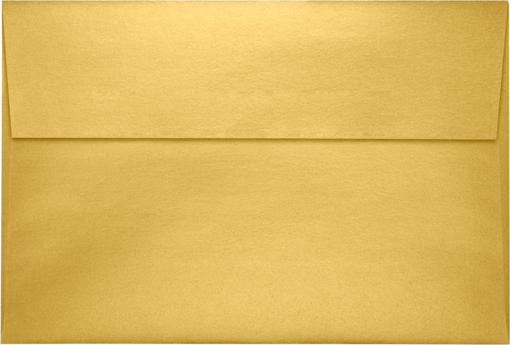 Gold Metallic 32lb A8 Invitation Envelopes (5 1/2 x 8 1/8) with Peel & Seal