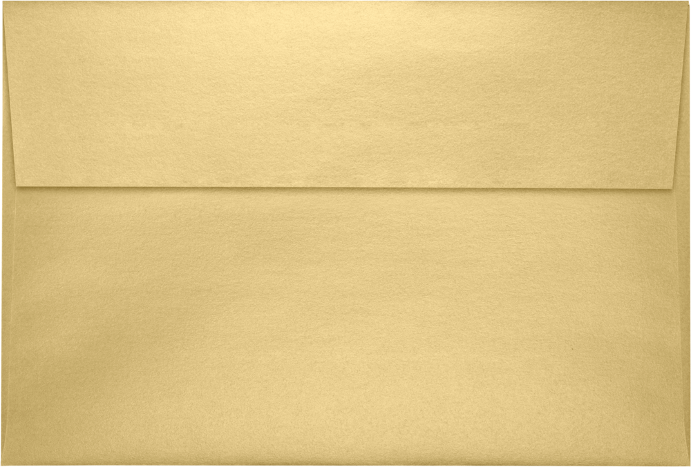 Light Gold Blonde Metallic 32lb A8 Invitation Envelopes (5 1/2 x 8 1/8) with Peel & Seal