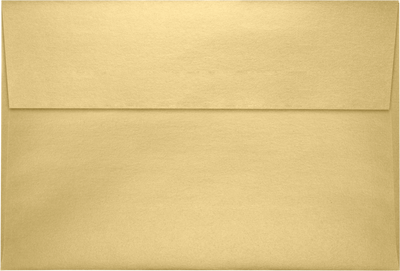 Light Gold Blonde Metallic 32lb A8 Invitation Envelopes (5 1/2 x 8 1/8) with Peel & Seal