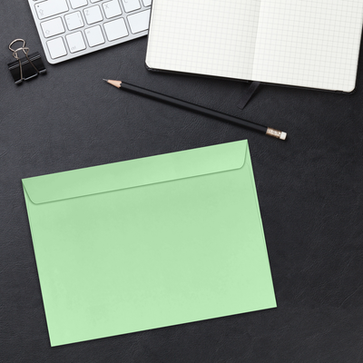 Pastel Green 24lb 9 x 12 Booklet Envelopes